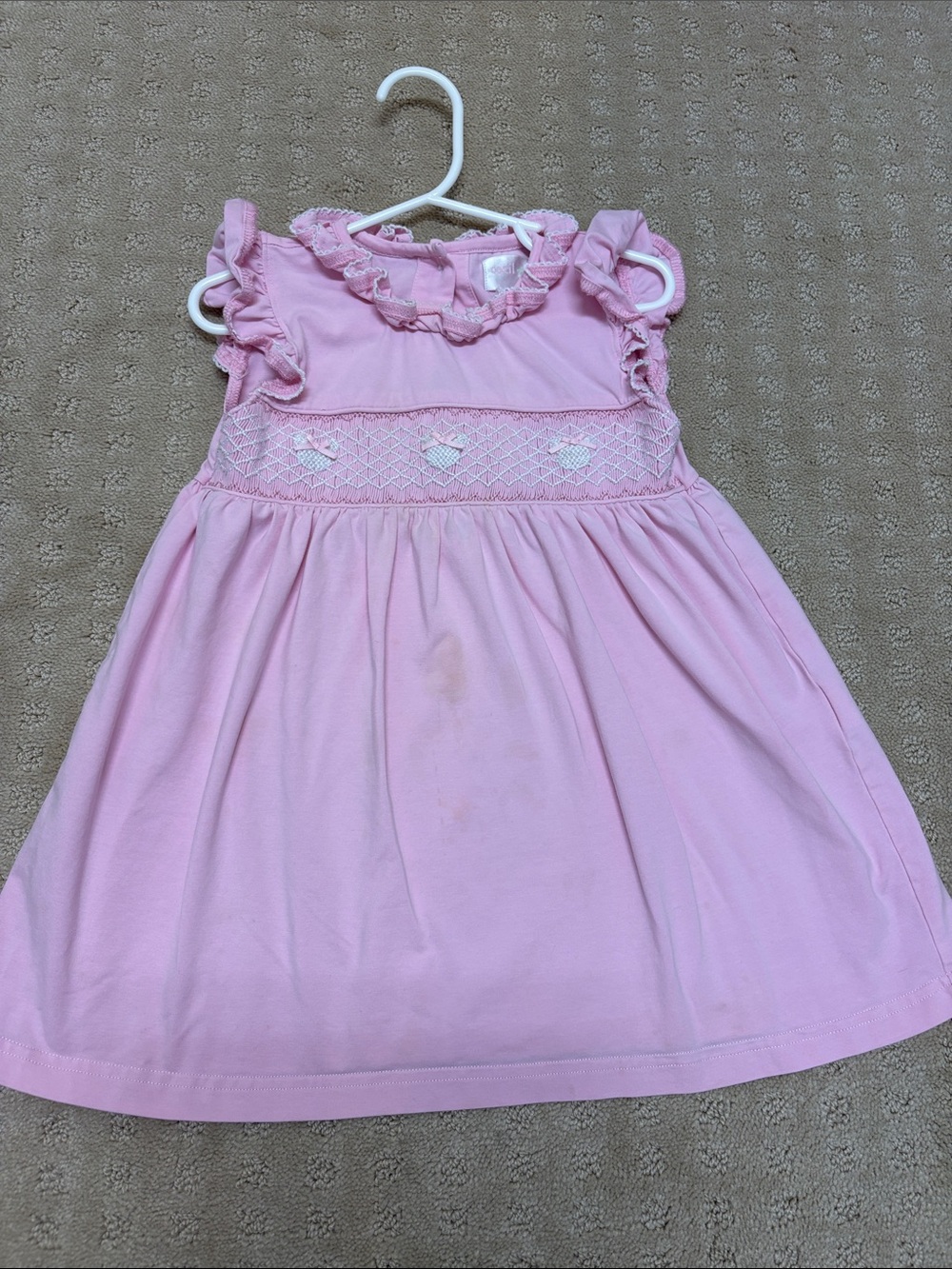 Pink Smocked Minnie Mouse dress